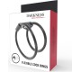 Darkness Sensations DARKNESS - DOUBLE FLEXIBLE PENIS RING