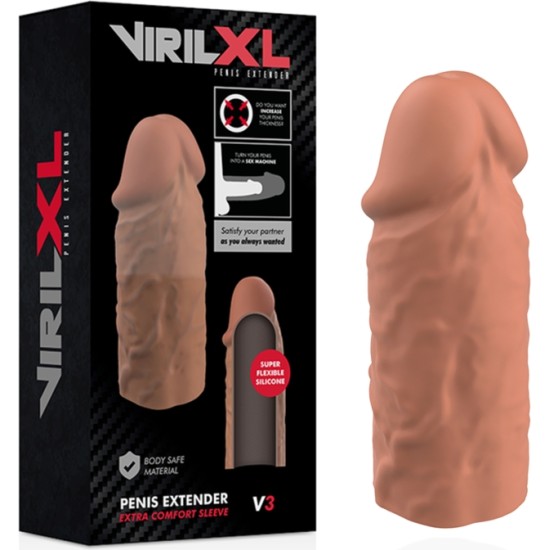 Virilxl LIQUID SILICONE V3 BROWN PENIS EXTENSION