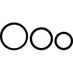 Ohmama SET OF 3 BLACK SILICONE RINGS