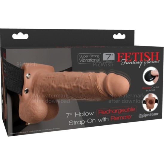 Fetish Fantasy Series ADJUSTABLE HARNESS REALISTIC PENIS WITH BALLS RECHARGEABLE AND VIBRATOR 17.8 CM