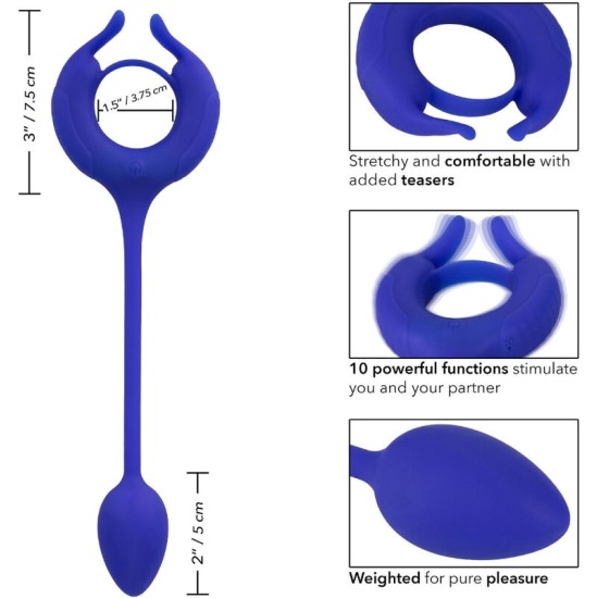 Calexotics ADMIRAL WEIGHTED COCK RING BLUE