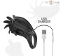 Intense Couples Toys INTENSE - MABEL VIBRATING RING 10 VIBRATIONS WITH CLITORIS STIMULATOR BLACK