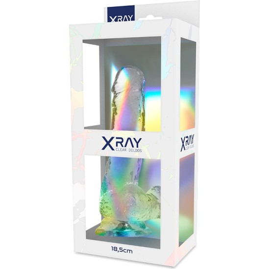 X Ray CLEAR COCK WITH BALLS 18.5 CM -O- 3.8 CM