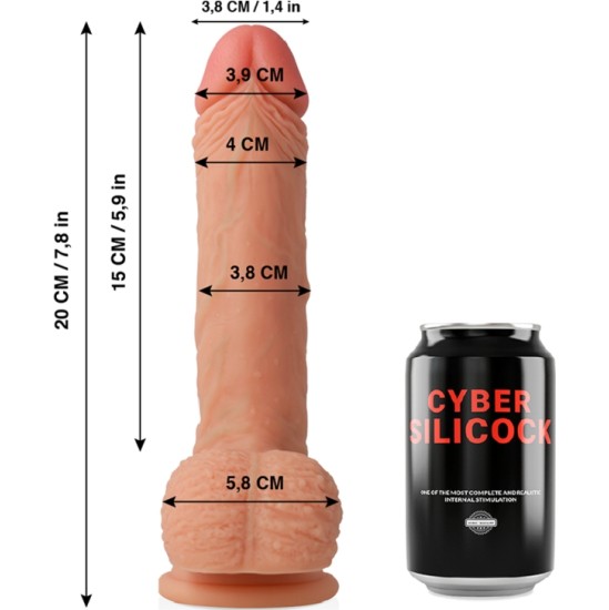 Cyber Silicock FREEMAN ULTRA REALISTIC SOFT LIQUID SILICONE 20 CM -O- 3.8 CM