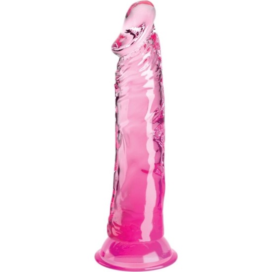King Cock CLEAR REALISTIC PENIS 19.7 CM PINK