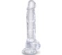 King Cock CLEAR REALISTIC PENIS WITH BALLS 16.5 CM TRANSPARENT