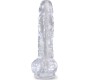 King Cock CLEAR REALISTIC PENIS WITH BALLS 16.5 CM TRANSPARENT