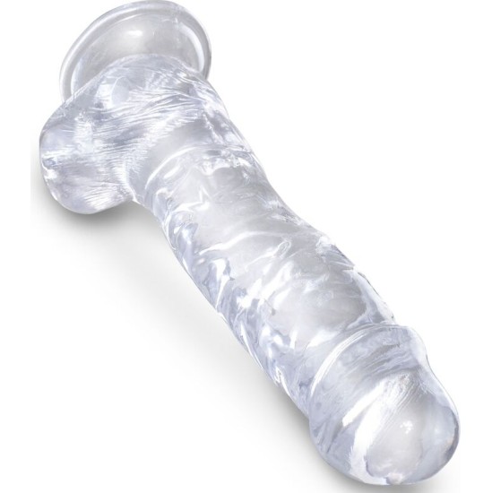King Cock CLEAR REALISTIC PENIS WITH BALLS 16.5 CM TRANSPARENT
