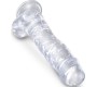 King Cock CLEAR REALISTIC PENIS WITH BALLS 16.5 CM TRANSPARENT