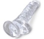 King Cock CLEAR REALISTIC PENIS WITH BALLS 16.5 CM TRANSPARENT