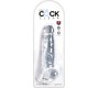 King Cock CLEAR REALISTIC PENIS WITH BALLS 16.5 CM TRANSPARENT