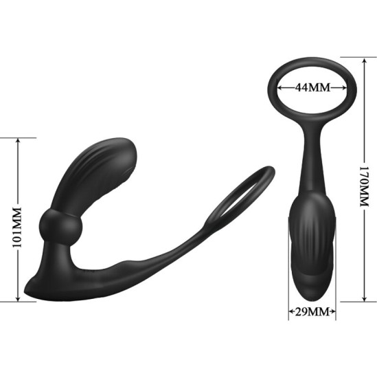 Pretty Love Bottom PRETTY LOVE - WARREN BLACK ANAL RING & VIBRATOR