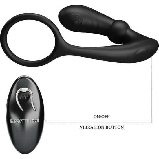Pretty Love Bottom PRETTY LOVE - WARREN BLACK ANAL RING & VIBRATOR