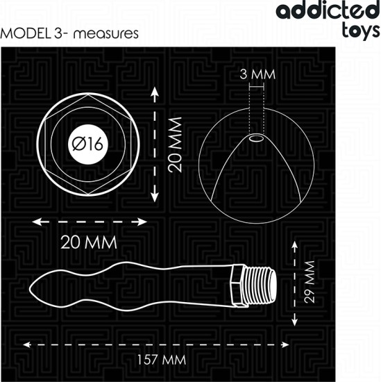 Addicted Toys ANAL CLEANER WITH UNIVERSAL ADAPTER MODEL 3