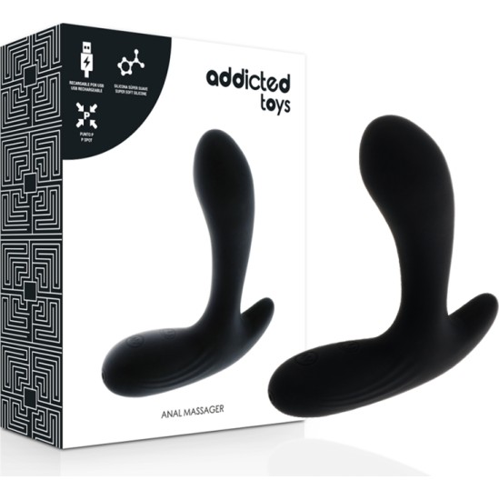 Addicted Toys ANAL MASSAGER BLACK VIBRATION