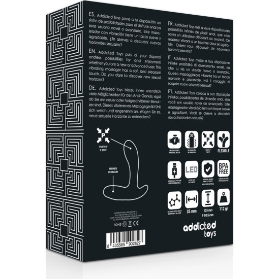 Addicted Toys ANAL MASSAGER BLACK VIBRATION