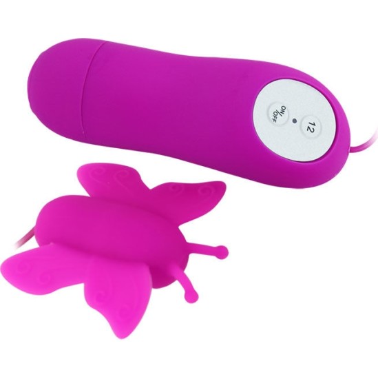 Baile Stimulating BAILE - LOVE EGGS BUTTERFLY CLITORIS STIMULATOR 12 SPEEDS LILAC REMOTE CONTROL