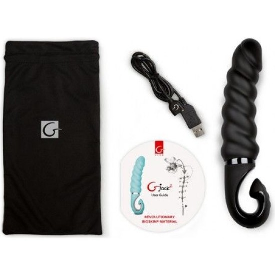 G-Vibe G-JACK 2 - BLACK VIBRATING DILDO