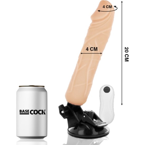 Basecock REALISTIC VIBRATOR REMOTE CONTROL FLESH 20 CM -O- 4 CM