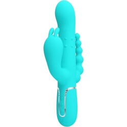 Pretty Love CAMMY 4 IN 1 MULTIFUNCTION TRIPPLE RABBIT VIBRATOR BLUE