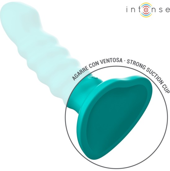 Intense Fun INTENSE - BUFFY VIBRATOR SIZE S SPIRAL DESIGN 10 VIBRATIONS BLUE REMOTE CONTROL