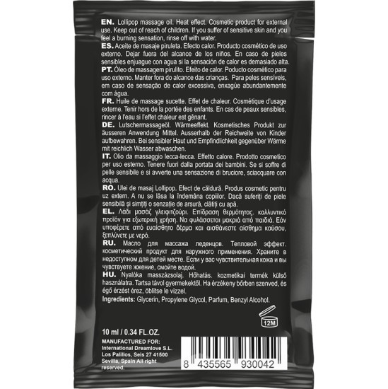 Coquette Cosmetics COQUETTE CHIC DESIRE - POCKET LOLLIPOP KISSABLE MASSAGE OIL HEATING SENSATION 10 ML