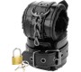 Darkness Bondage DARKNESS - ADJUSTABLE BLACK LEATHER ANKLE HANDCUFFS WITH PADLOCK