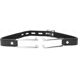 Kink Collar & Gag KINK - METAL HOOK GAG 11.5 CM WITH LEATHERETTE STRAP ADJUSTABLE 39-58 CM X 2 CM