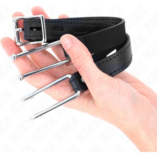 Kink Collar & Gag KINK - METAL HOOK GAG 11.5 CM WITH LEATHERETTE STRAP ADJUSTABLE 39-58 CM X 2 CM