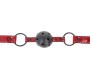 Kink Collar & Gag KINK - SHINY LEATHERETTE BALL 4.5 CM GAG 63.5 X 2 CM ADJUSTABLE 41 X 59 CM