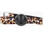 Kink Collar & Gag KINK - LEOPARD BREATHABLE BALL 4.5 CM GAG 65 x 2.5 CM