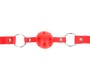Kink Collar & Gag KINK - BREATHABLE BALL 4 CM GAG WITH DOUBLE RIVET MODEL 1 RED 62.5 x 2.5 CM ADJUSTABLE 42-58 CM