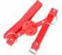 Kink Collar & Gag KINK - BREATHABLE BALL 4 CM GAG WITH DOUBLE RIVET MODEL 1 RED 62.5 x 2.5 CM ADJUSTABLE 42-58 CM
