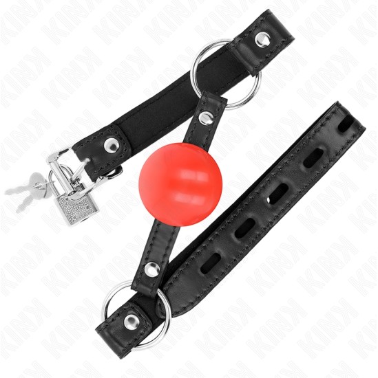 Kink Collar & Gag KINK - RED TPE BALL 4 CM GAG 60 x 2 CM
