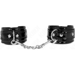 Kink Wrist Restraint KINK - SHINY NEOPRENE WRIST CUFFS ADJUSTABLE 17-24 CM X 4.5 CM