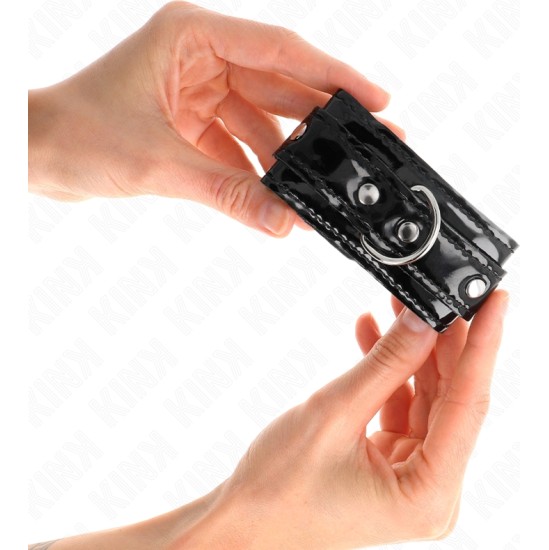 Kink Wrist Restraint KINK - SHINY NEOPRENE WRIST CUFFS ADJUSTABLE 17-24 CM X 4.5 CM