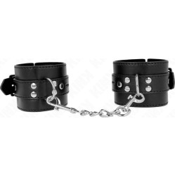 Kink Wrist Restraint KINK - WRIST RESTRAINTS BLACK WITH BLACK BELT ADJUSTABLE 17-28 CM X 6 CM