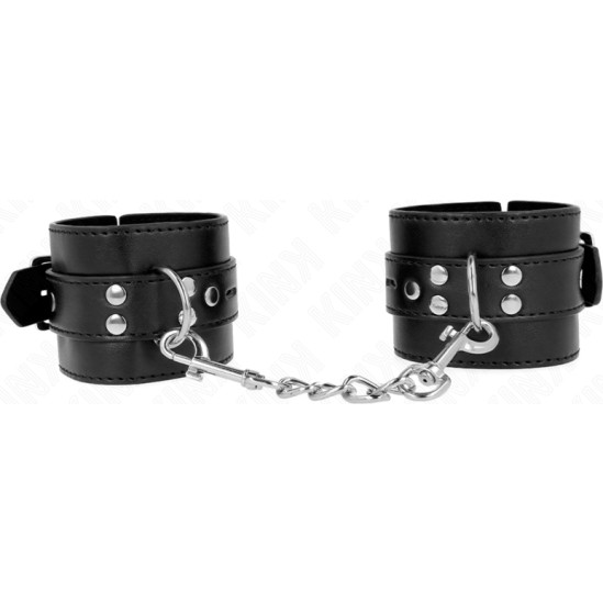 Kink Wrist Restraint KINK - WRIST RESTRAINTS BLACK WITH BLACK BELT ADJUSTABLE 17-28 CM X 6 CM