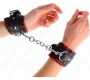 Kink Wrist Restraint KINK - FUR LINED WRIST RESTRAINTS RED / BLACK ADJUSTABLE 17-29 CM X 6 CM