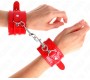 Kink Wrist Restraint KINK - SHINY HAND CUFFS RED ADJUSTABLE 23-33 CM
