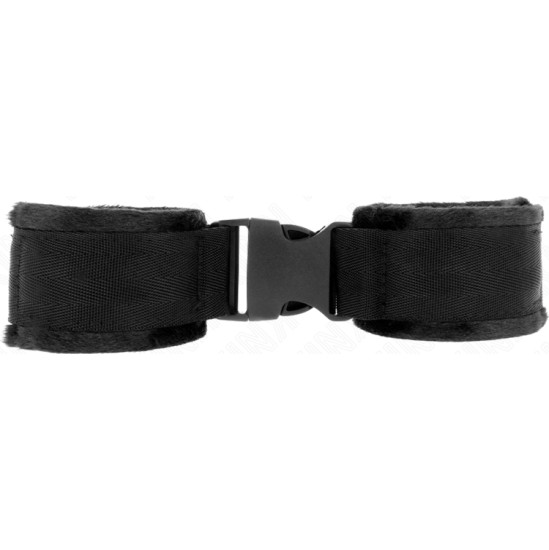 Kink Wrist Restraint KINK - NYLON BIND HOOK&LOOP WRIST RESTRAINTS RED-BLACK MODEL 1 AJDUSTABLE 25-35 CM X 6 CM