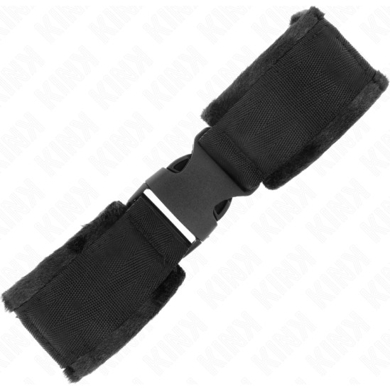 Kink Wrist Restraint KINK - NYLON BIND HOOK&LOOP WRIST RESTRAINTS RED-BLACK MODEL 1 AJDUSTABLE 25-35 CM X 6 CM