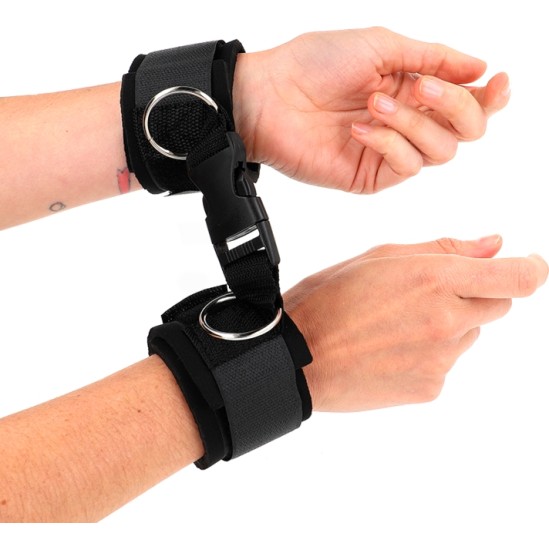 Kink Wrist Restraint KINK - NEOPRENE HOOK&LOOP FASTENER WRIST RESTRAINTS BLACK ADJUSTABLE 22-34 CM