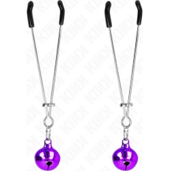 Kink Nipple Grip KINK - THIN BELL NIPPLE CLAMPS PURPLE 7 CM