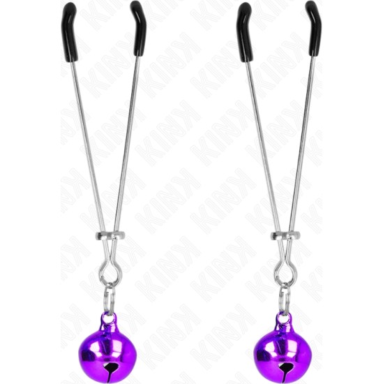 Kink Nipple Grip KINK - THIN BELL NIPPLE CLAMPS PURPLE 7 CM