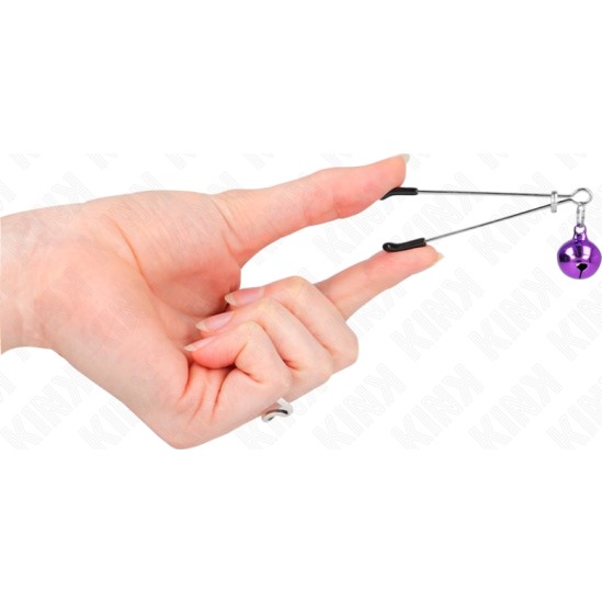Kink Nipple Grip KINK - THIN BELL NIPPLE CLAMPS PURPLE 7 CM