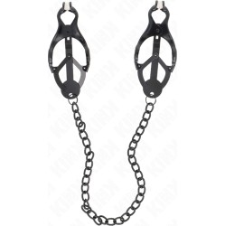Kink Nipple Grip KINK - JAPANESE CLOVER NIPPLE CLAMPS WITH CHAIN BLACK 30 CM
