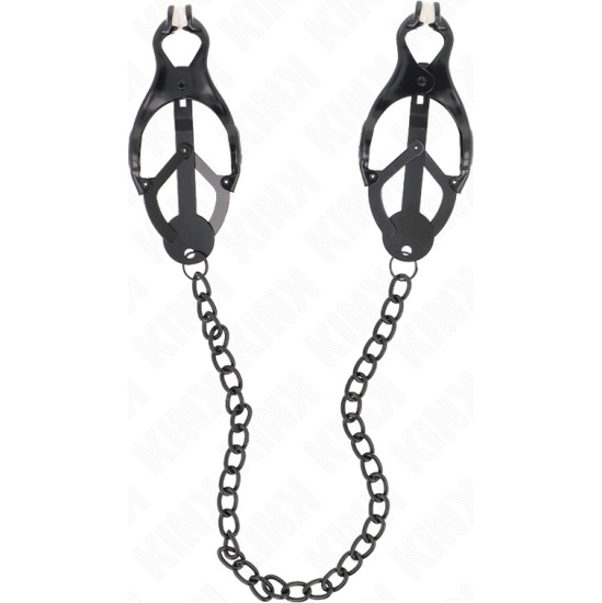 Kink Nipple Grip KINK - JAPANESE CLOVER NIPPLE CLAMPS WITH CHAIN BLACK 30 CM