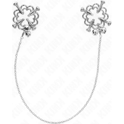 Kink Nipple Grip KINK - METAL FLOWER NIPPLE CLAMPS WITH CHAIN