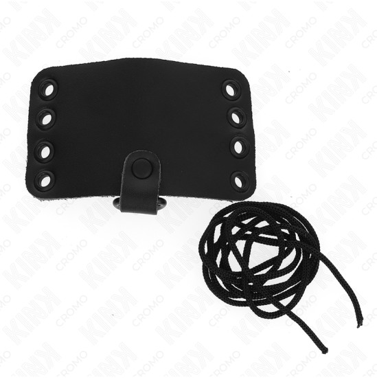 Kink Ring Power KINK - LEATHER PENIS RING WITH LACE CLOSURE AND LACES